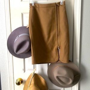 J. Crew camel pencil skirt. Never worn